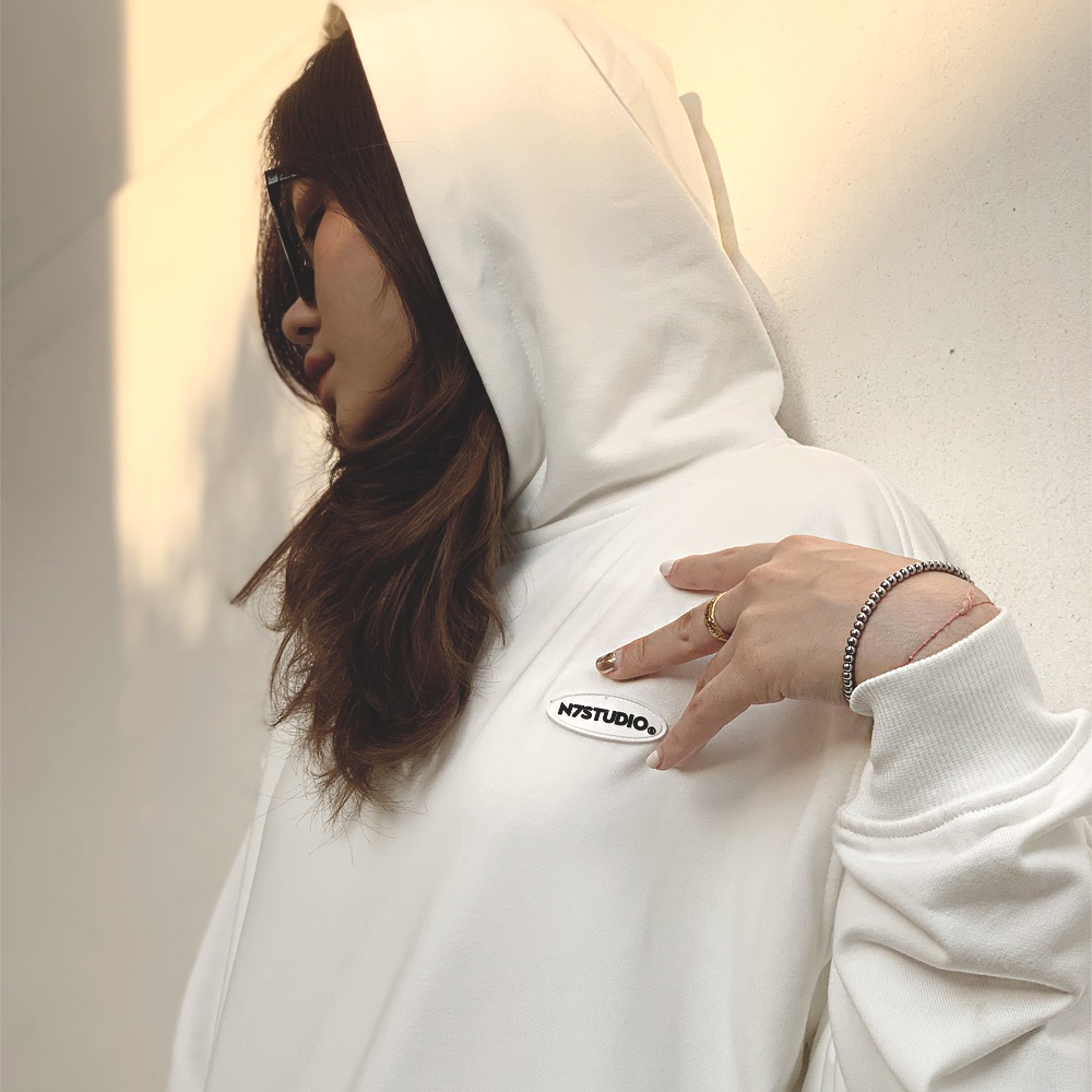 Áo Hoodie nỉ trơn Unisex N7 basic nam nữ form rộng oversize Local Brand