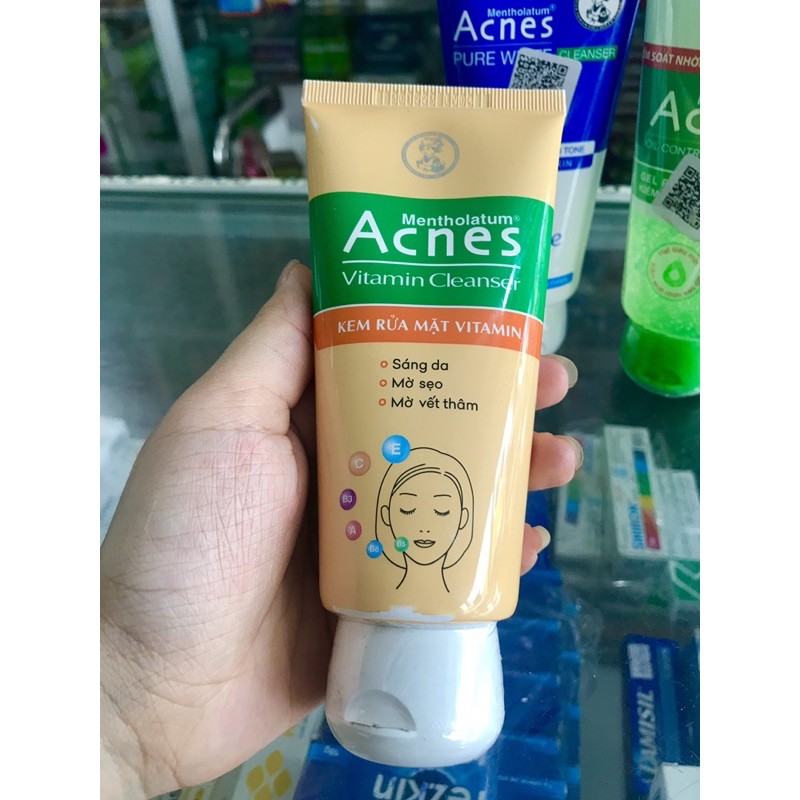 SỮA RỬA MẶT ACNES VITAMIN CLEANSER - SÁNG DA, MỜ SẸO & VẾT THÂM