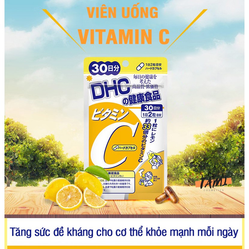 Viên uống Vitamin C DHC Nhật Bản giúp sáng da mờ thâm tăng đề kháng thực phẩm chức năng 30 ngày TM-DHC-C30