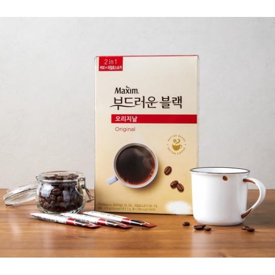 [MAXIM] CÀ PHÊ MỀM ĐEN NGUYÊN BẢN 20STICKS Original Soft Black Mix - [맥심] 오리지날 부드러운 블랙믹스 20개입