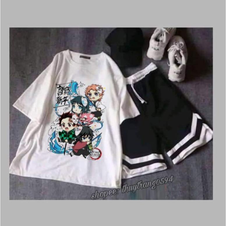 Set Bộ Áo Quần Anime DEMON SLAYER Siêu Đẹp | Set Áo KIMETSU NO YAIBA Cực Ngầu