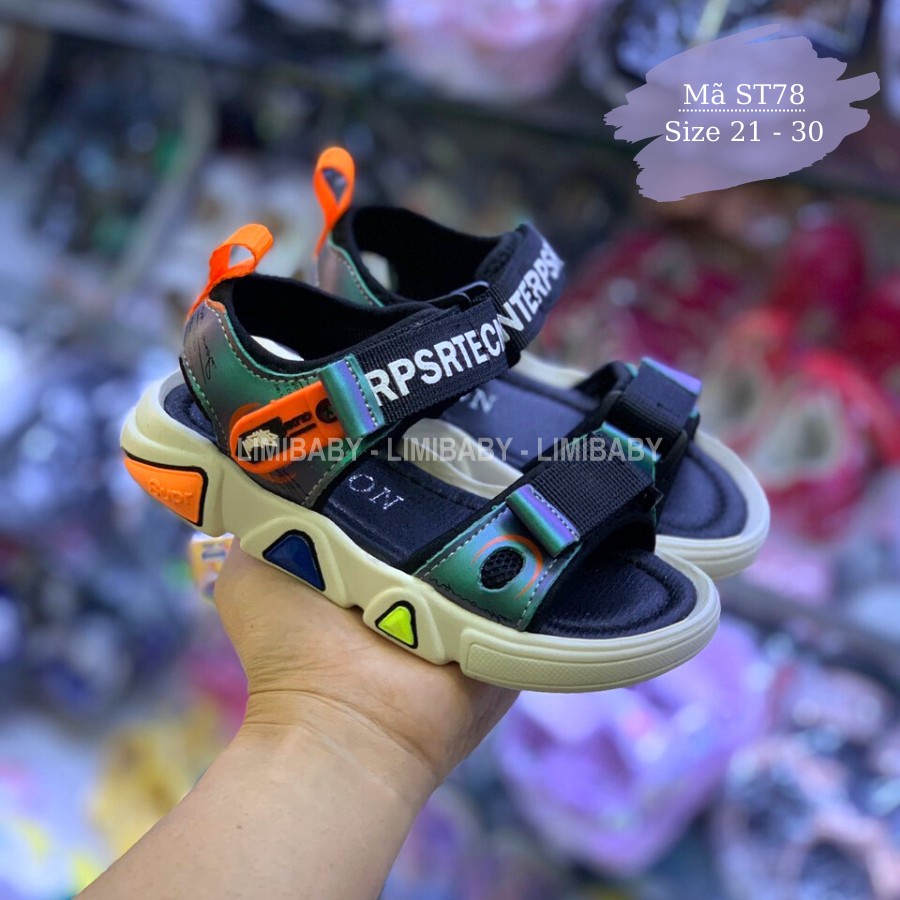 Sandal cho bé trai 1 - 5 tuổi quai hậu da mềm kiểu dáng thời trang đế chống trơn trượt phong cách Hàn ST78