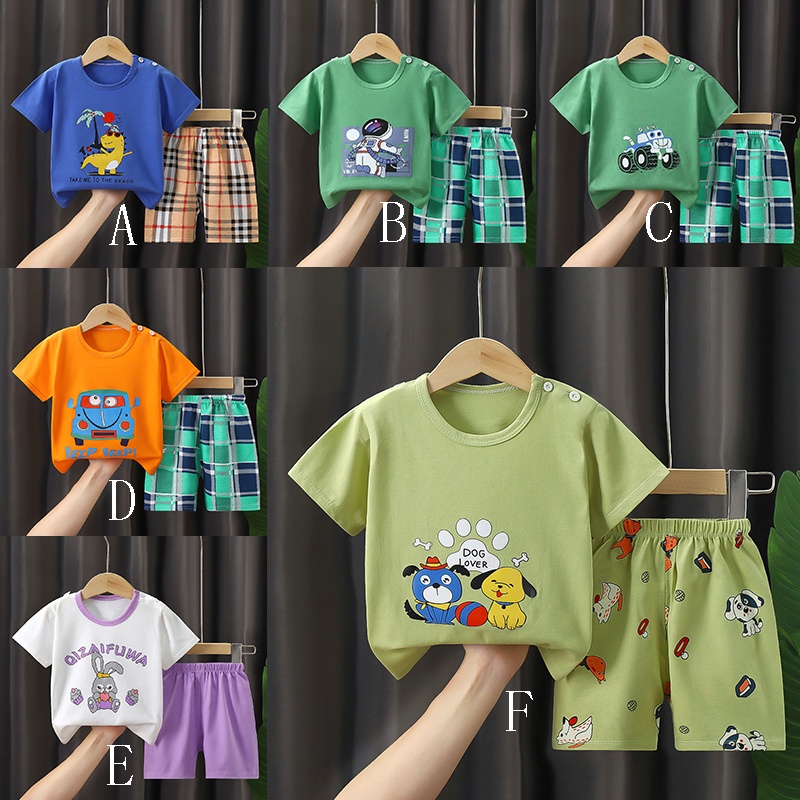Áo Thun Cotton Tay Ngắn Thoáng Khí Thời Trang Mùa Hè Cho Bé Trai Và Gái