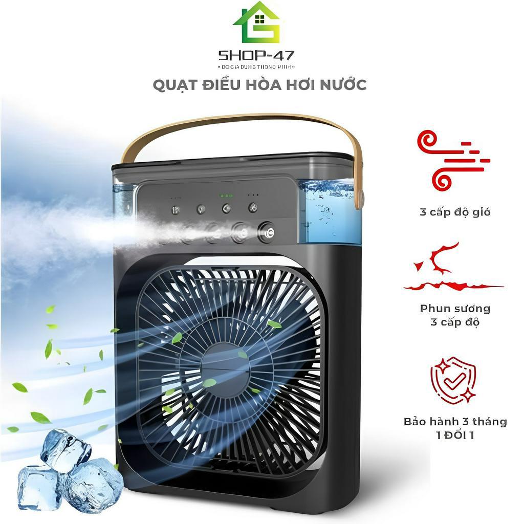 Quạt phun sương mini để bàn,điều hòa hơi nước 5 vòi phun sương, đèn led 7 màu, Quạt điều hòa mini phun sương 2023