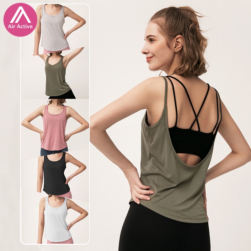 Áo Tank Top Thể Thao Dáng Chữ U Lưng Chữ U Nhanh Khô