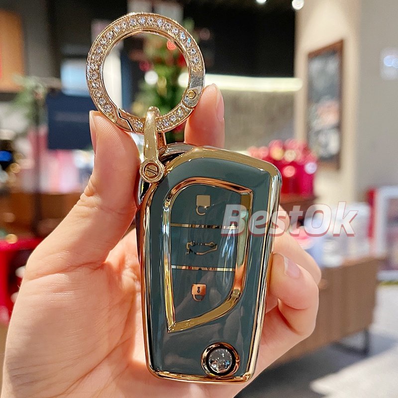 Ốp Chìa Khóa Điều Khiển Từ Xa Bằng TPU Mềm Dành Cho Xe Toyota yaris Hilux vellfire 2010 chr estima Innova, Fortuner, Hilux, Altis
