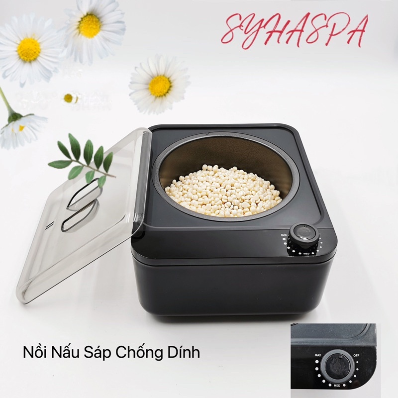 [Bộ Sản Phẩm Wax Lông Cao Cấp] Combo Nồi nấu sáp Chống Dính +100g sáp cao cấp+ tặng que gỗ to