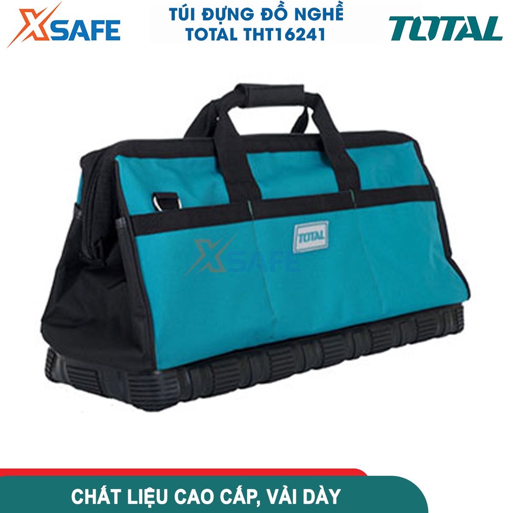 Túi đựng đồ nghề dụng cụ Total THT16241 24inch đáy nhựa chống va đập, siêu bền bỉ, giỏ đựng đồ nghề kỹ thuật cho thợ