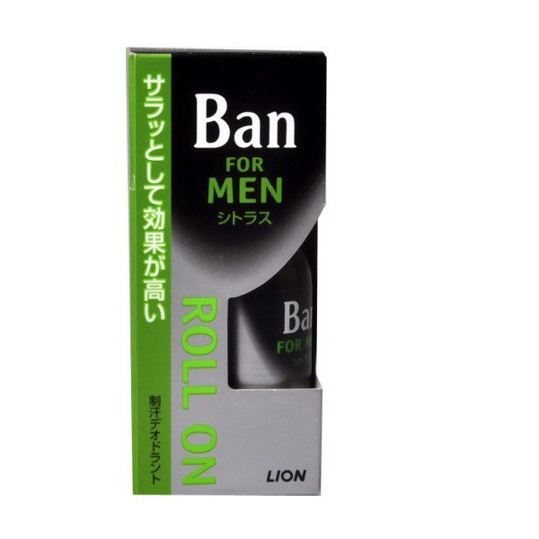 Lăn khử mùi diệt khuẩn BAN không mùi 30ml FOR MEN-[Hàng Nhật Nội Địa]