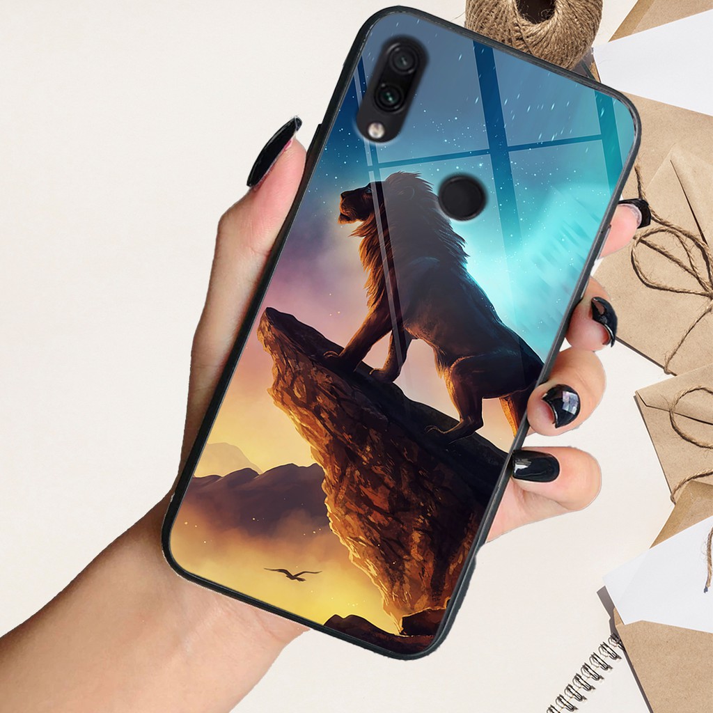 Ốp lưng kính CƯỜNG LỰC điện thoại XIAOMI REDMI 7 - NOTE 7 in hình hổ báo Doremon Case