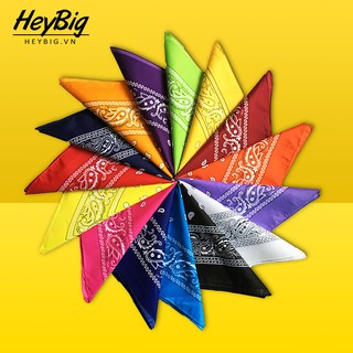 Khăn vuông bandana trùm đầu, đội đầu hiphop họa tiết cổ điền nelly thương hiệu Heybig