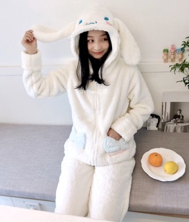 [VIDEO-ẢNH THẬT] Set ngủ lông White Rabbit cao cấp