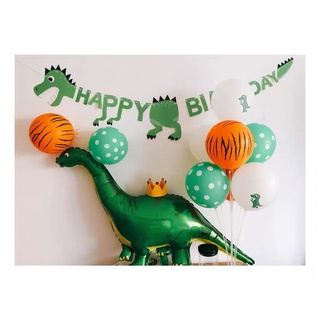 Khủng long, dây chữ hpbd và bóng chủ đề khủng long