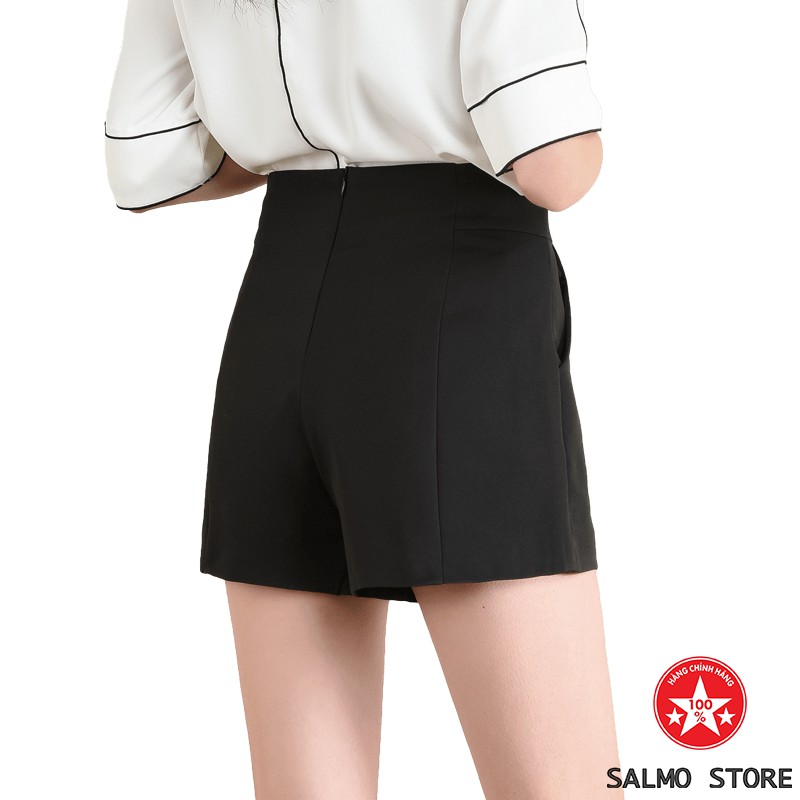 Quần Short nữ lưng cao - Chất tuyết mưa mềm mại - 3 màu Trắng - Đen - Kem