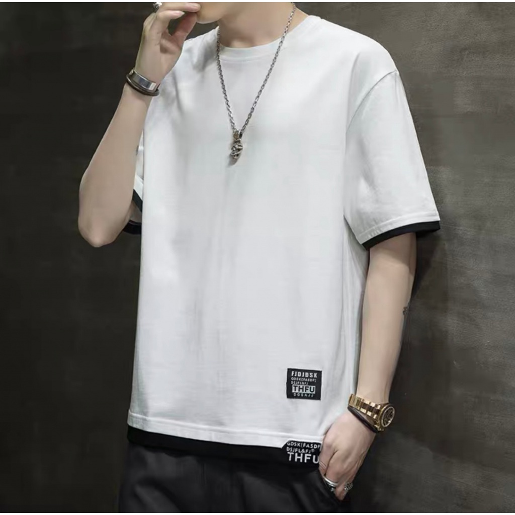 Áo Thun cotton Ngắn Tay Form Rộng Thời Trang Mùa Hè Cho Nam