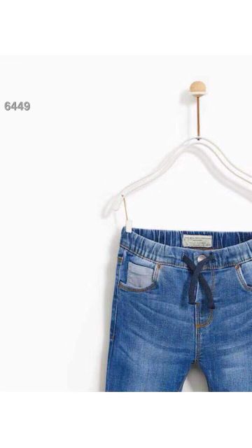 Quần bé trai & gái xanh lưng chun zara