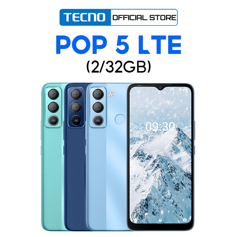 Điện thoại Tecno POP 5 LTE - 2GB +32GB - Màn hình 6.52 inch - Pin 5000 mAH