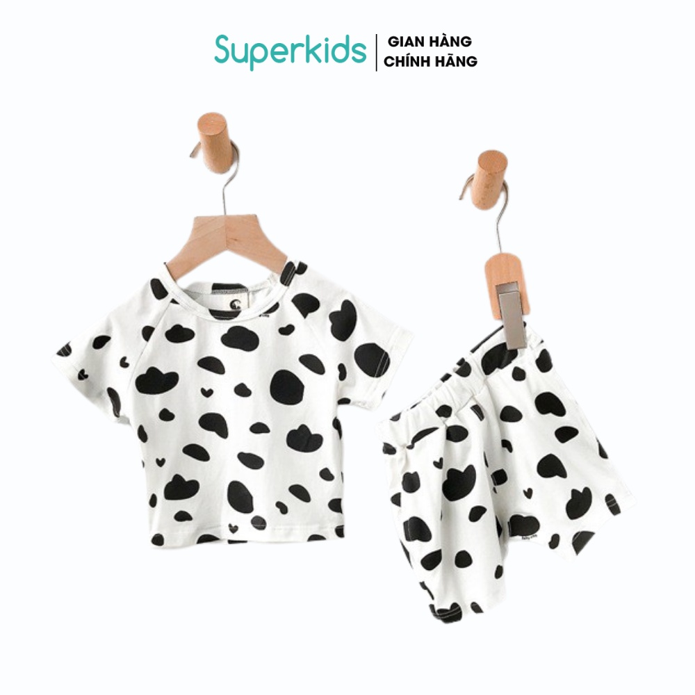Bộ quần áo bé trai bé gái bò sữa 8-18kg QATE660