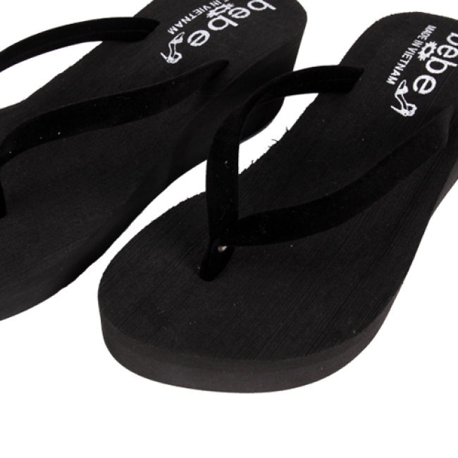 Dép tông nữ xỏ ngón BeBe Cao 5CM, 7CM , 9CM quai vải đế đúc - DW01