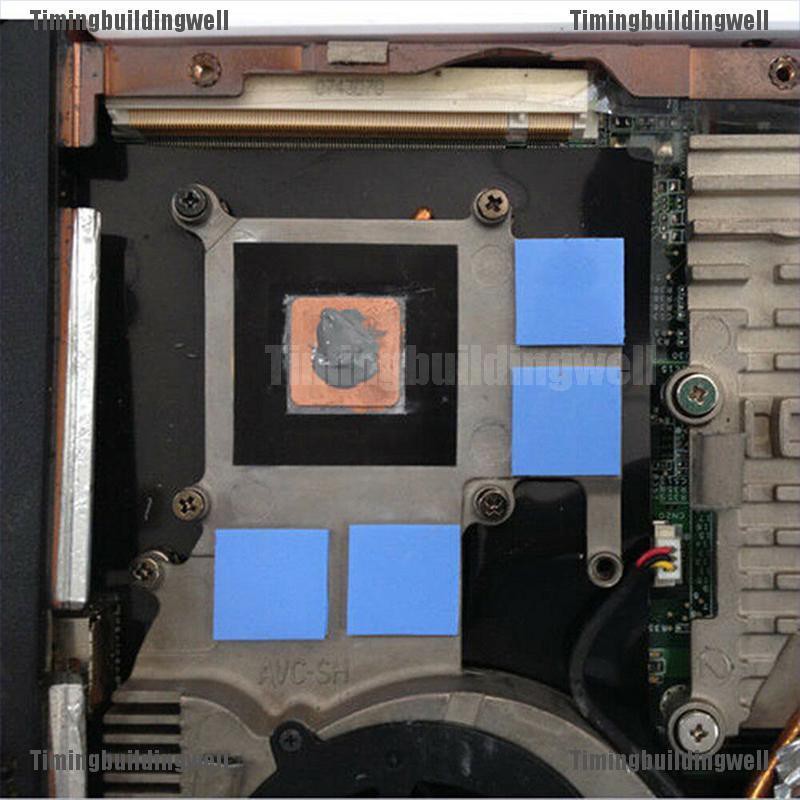 Tấm silicon màu xanh tản nhiệt làm mát CPU GPU 100mm x 100mm x 1mm