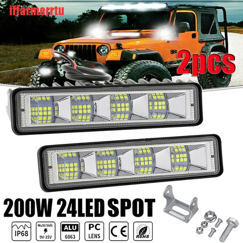 {iffarmerrtu}2pcs 6inch LED Work Light Spot Beam Bar Car SUV OffRoad Driving Fog Lamps HZQ