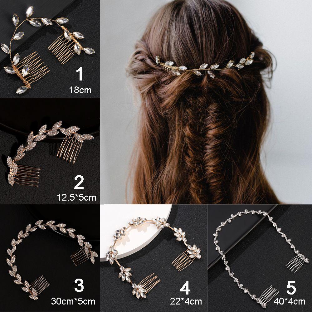 SUMU Trâm Cài Tóc Đính Pha Lê Handmade Cho Cô Dâu