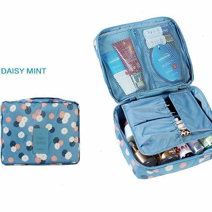 Túi đựng mỹ phẩm mini Multi Pouch Hàn Quốc 20cm - túi vải du lịch mini tiện dụng