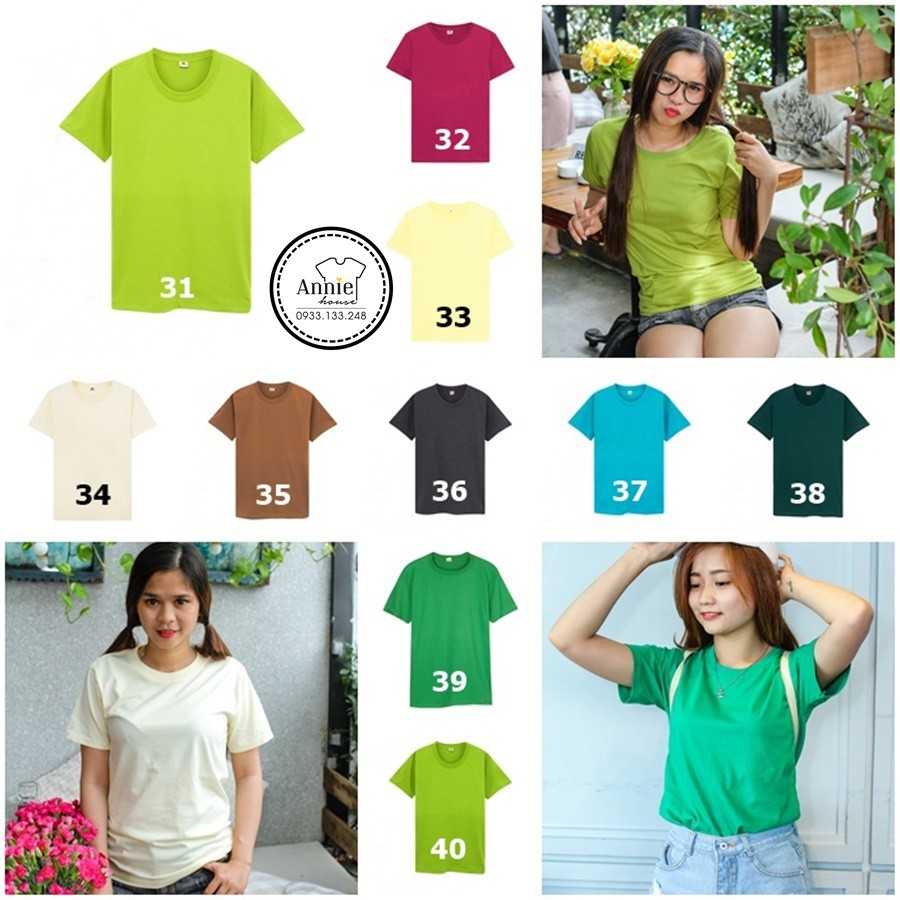 Áo thun trơn nhiều màu Thái Lan, unisex Nam Nữ | Shopee Việt Nam. Mẫu mới 2019. Còn hàng