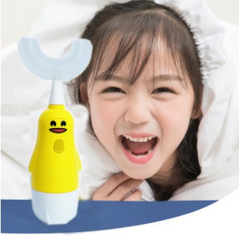 Bàn chải đánh răng điện tử hình chữ U trẻ em - Bàn chải tập đánh răng cho bé HOẠT HÌNH ngộ nghĩnh (Giao hình ngẫu nhiên)