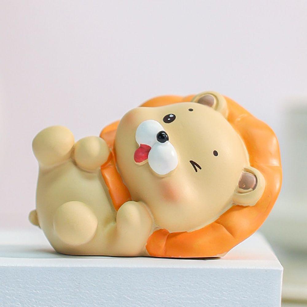 CONOPERY Tượng Sư Tử Cam Bằng Nhựa Resin Trang Trí Nhà Cửa Sân Vườn