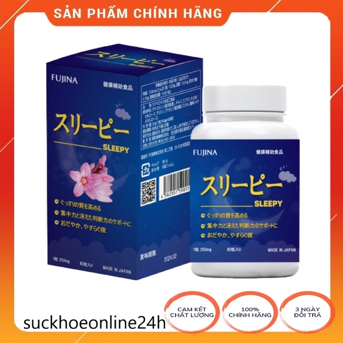 Viên ngủ ngon SLEEPY Nhật Bản - ngủ ngon giấc, giúp giảm lo lắng, căng thẳng.
