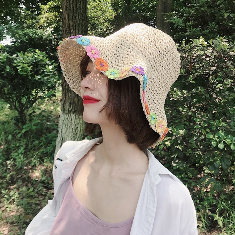 Nón Cối Rộng Vành Thời Trang Đi Biển Cho Nữ