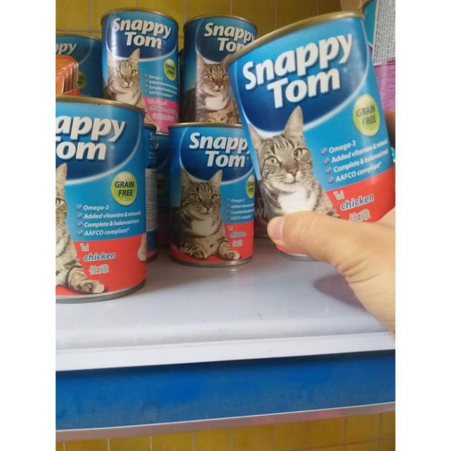 Pate cho mèo trưởng thành Snappy Tom, thức ăn cho mèo từ Thái Lan - Lon 400g - Jpet Shop