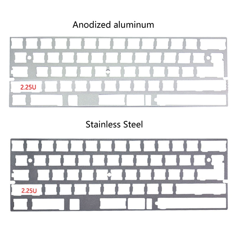 Tấm lót bàn phím cơ bằng hợp kim nhôm 2.25U 60% DZ60 GH60