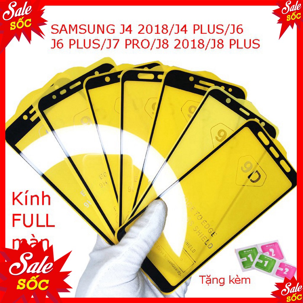 [Full màn] Cường lực SAMSUNG J4 PLUS,J6, J6 PLUS,J7 PRO, J8, J8 PLUS / J7 2016/ A9 2018 / A8 / A8+ Full màn