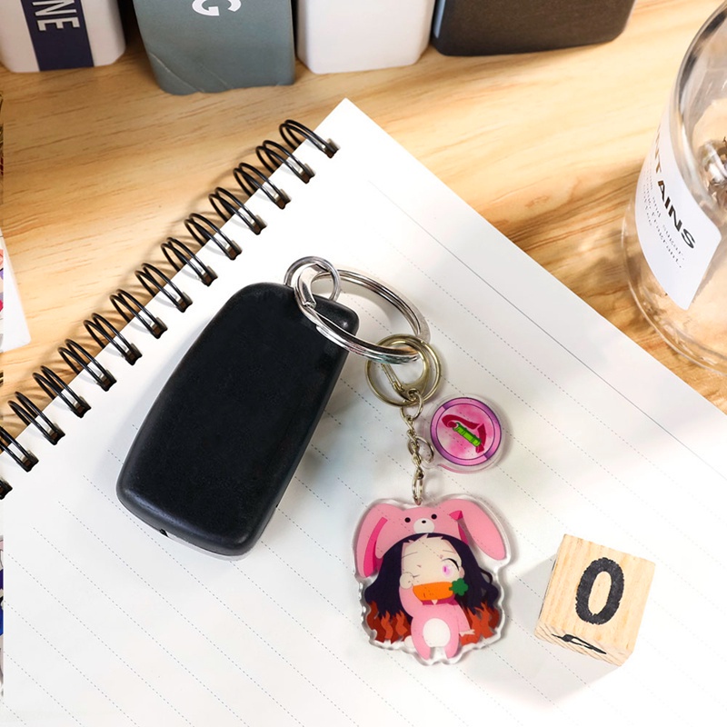 Móc khóa nhựa acrylic hình nhân vật phim hoạt hình thanh gươm diệt quỷ dễ thương