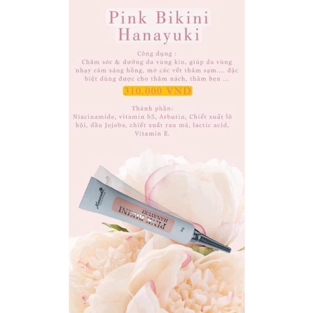 Kem Làm Hồng Pink Bikini Hanayuki tuýt 30gam