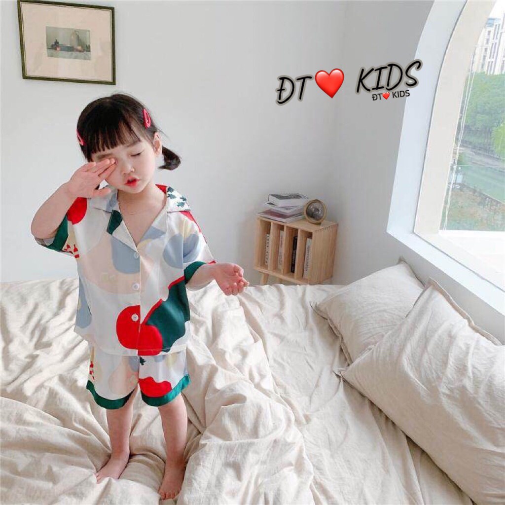 Đồ bộ Pijama cộc tay chất gấm họa tiết mới mặc nhà cực đẹp cho bé Namkidshop (V565)