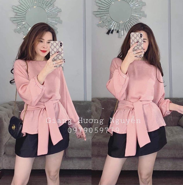 Áo lụa nơ thắt eo mã mới hót 2019