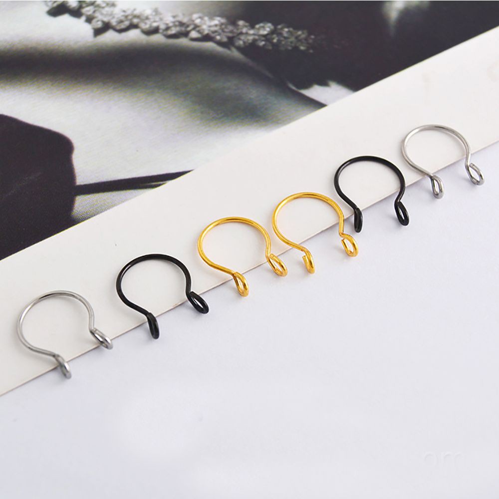 Khuyên Mũi Hình Chữ U Bằng Thép Không Gỉ Nhiều Màu Sắc Hợp Thời Trang