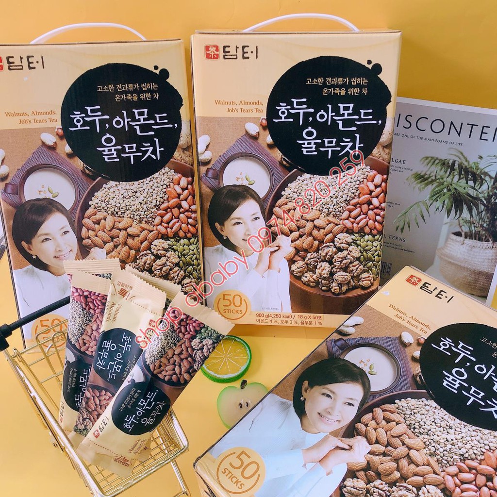 Bột ngũ cốc dinh dưỡng Damtuh Hàn Quốc hộp 50 gói