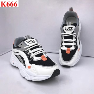 Giày thể thao sneaker chunky nữ tăng chiều cao dáng phá cách phối 3 màu K666-AD0047