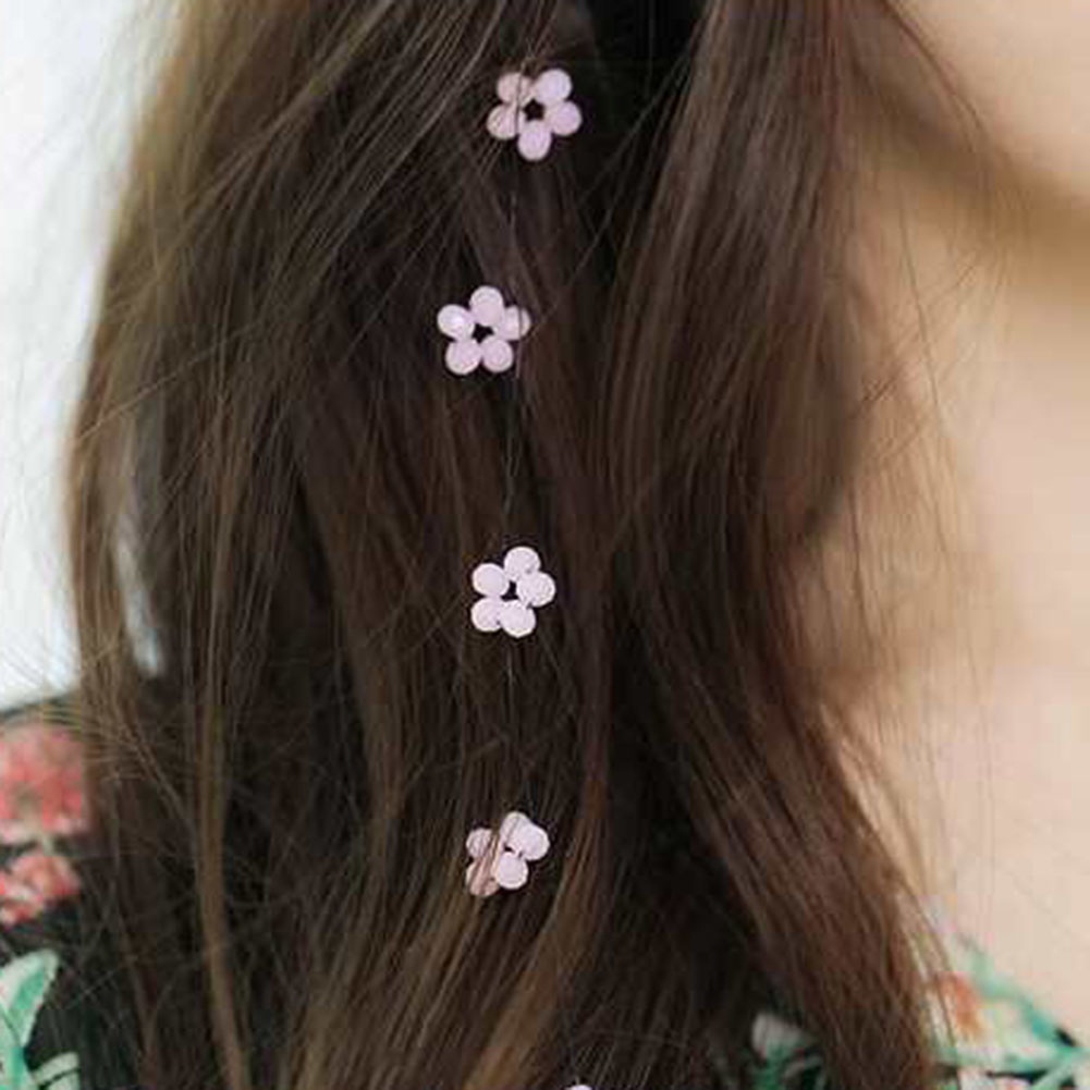 Kẹp tóc dáng dài đính họa tiết hình hoa giản dị cho nữ YOML