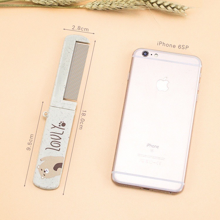 Lược gấp kèm gương mini gọn nhẹ , siêu tiện dụng