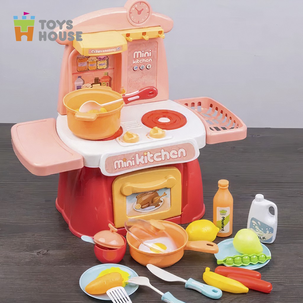 Đồ chơi nấu ăn cho bé - đồ chơi nhà bếp Toyshouse - Bộ 26 món đồ chơi