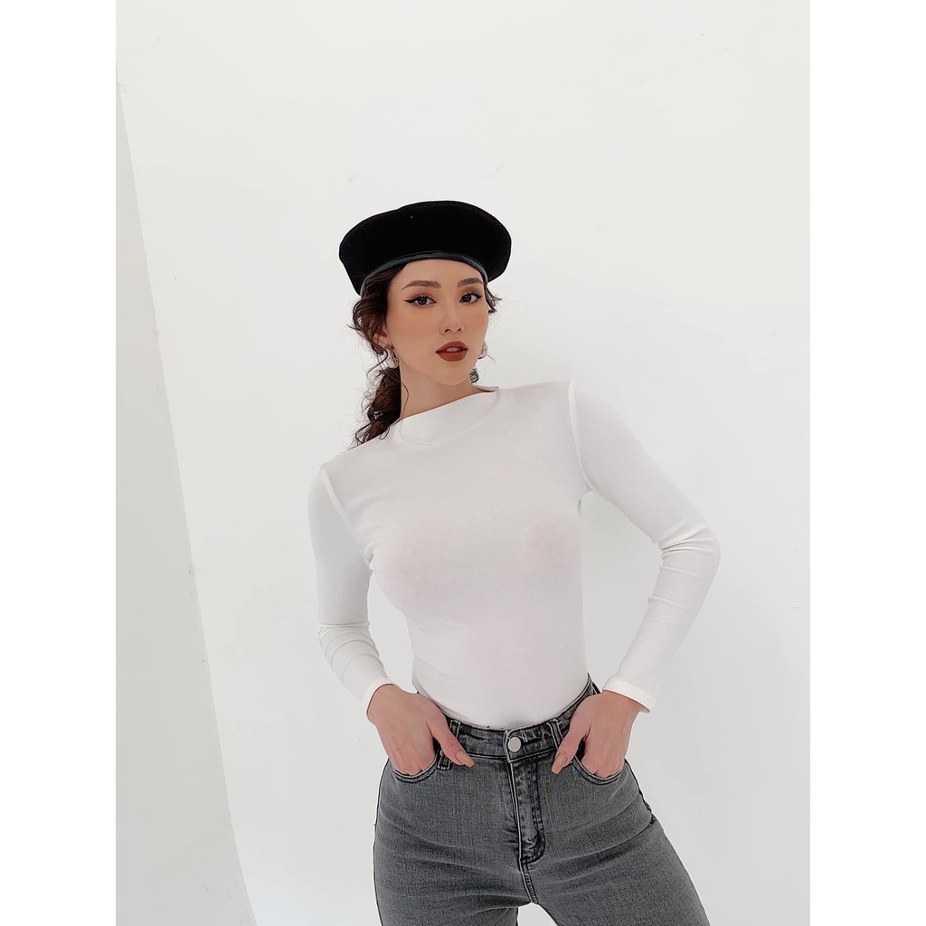 Áo Dài Tay Thường BUSY Cotton Thun Zip Co Giãn DTT