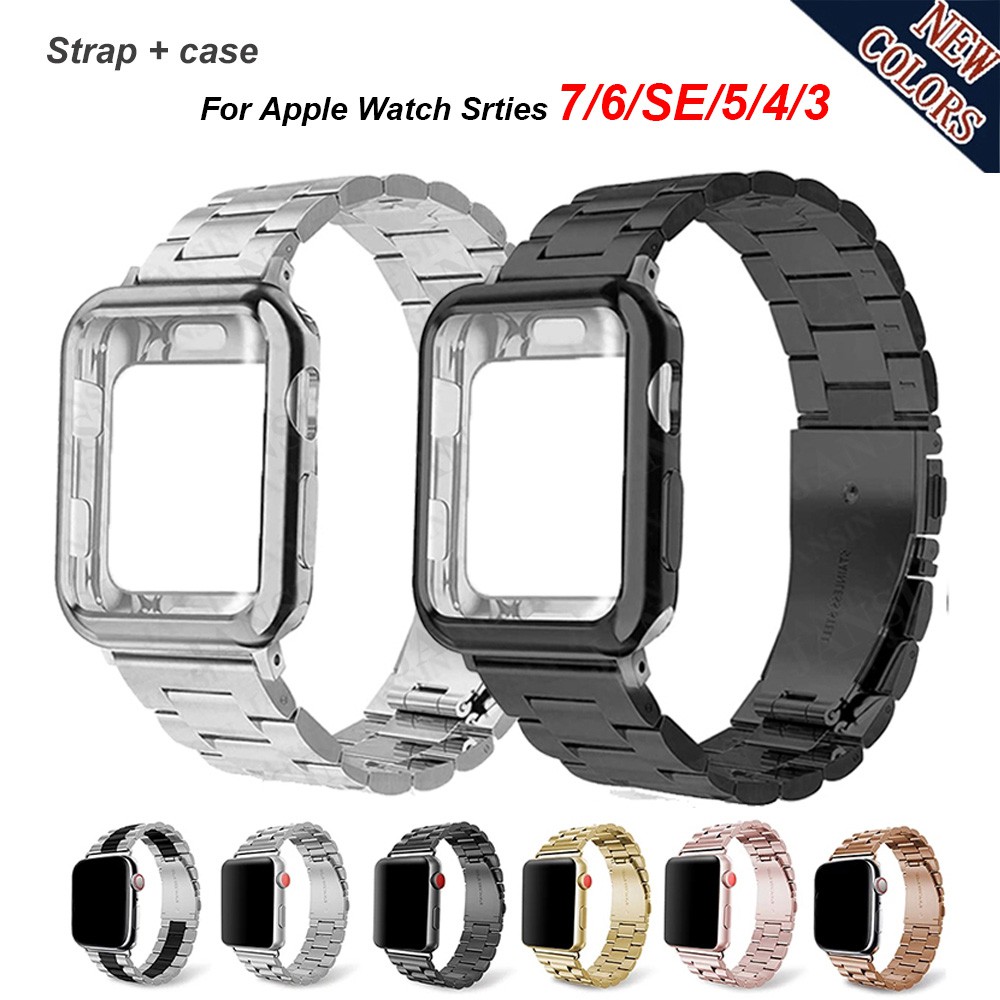 Dây đeo đồng hồ làm từ thép không gỉ cho Apple Watch Series 6 / Se / 5 / 4 / 3 Iwatch 44mm 42mm 40mm 38mm