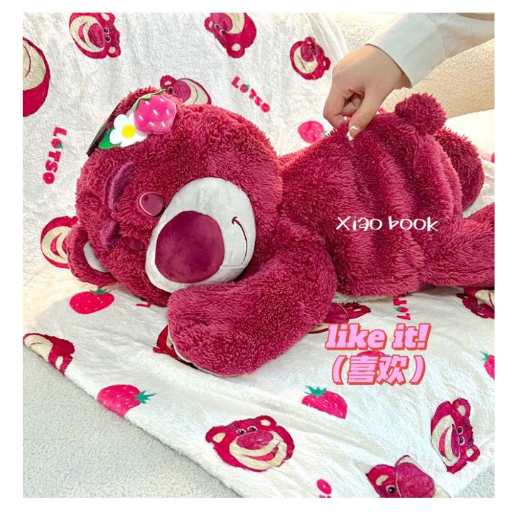 Gấu bông Lotso kèm mền chính hãng Disney full Tag