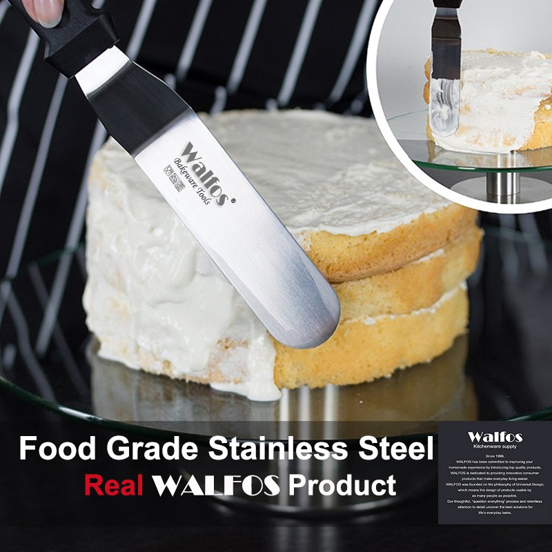 WALFOS Stainless Steel Butter Cake Cream Spatula Icing Spreader Fudge Pastry Cake Decoration