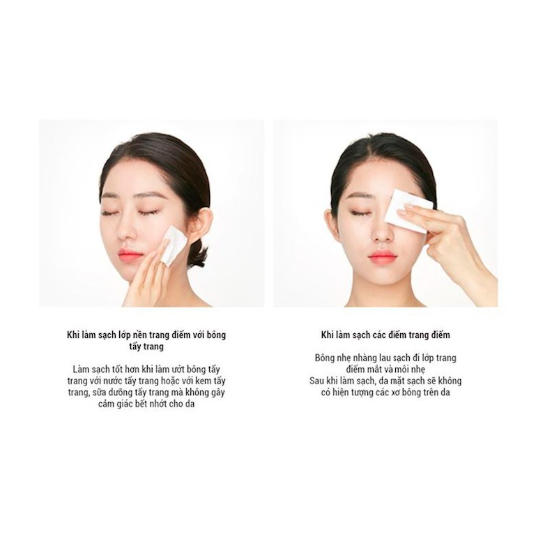 Bông tẩy trang innisfree My Makeup Cleanser One Shot Cotton Tissue (75 miếng)